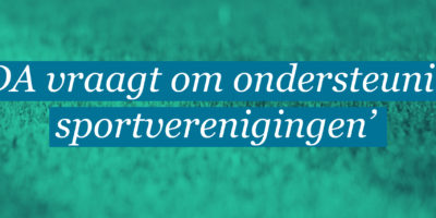 CDA vraagt om ondersteuning sportverenigingen